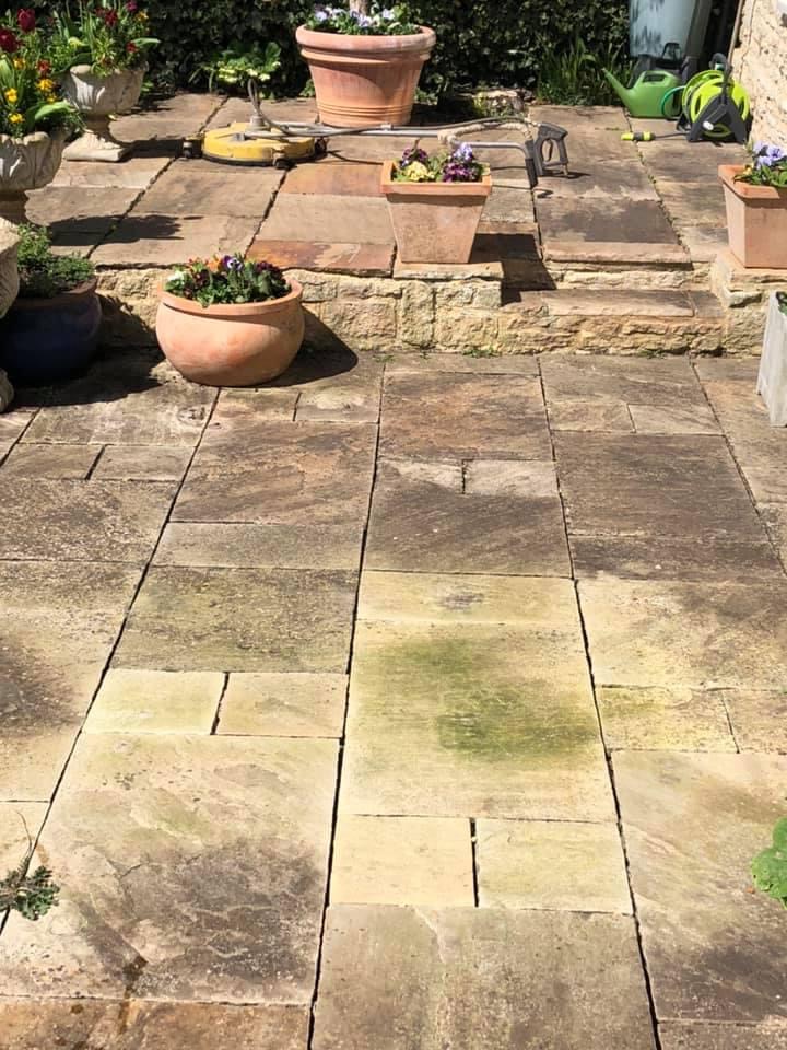 Before Patio Cleaning